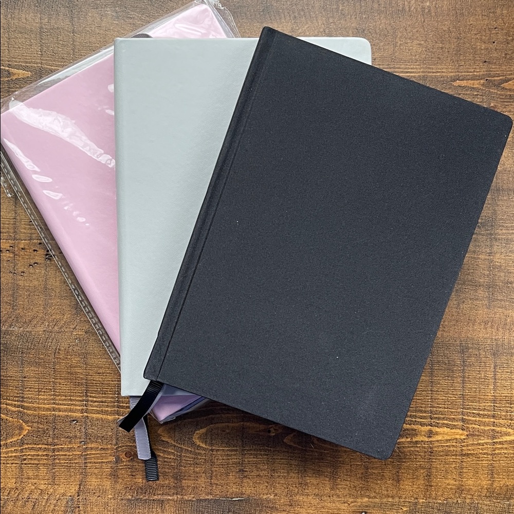 Black, Gray, and Pink B6 undated planners